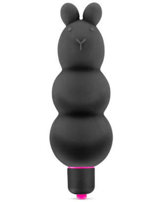 Vibromasseur stimulateur noir 7 vitesses silicone waterproof 